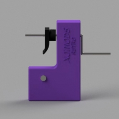 Retro Muti-Functional Coil Tool Rolling Kit with 3 Coil Rods for DIY RTA RDA Heating Wire - Purple