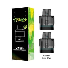 (Ships from Bonded Warehouse)Authentic Uwell Typhos Pod Cartridge 6ml 0.8ohm 2pcs