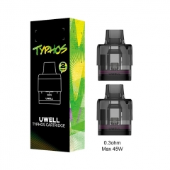 (Ships from Bonded Warehouse)Authentic Uwell Typhos Pod Cartridge 6ml 0.3ohm 2pcs