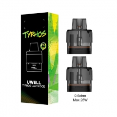 (Ships from Bonded Warehouse)Authentic Uwell Typhos Pod Cartridge 6ml 0.6ohm 2pcs