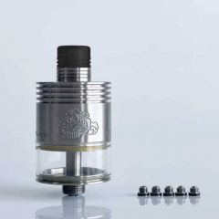 Rekavape Paravozz Terminator Jet'Win GT V8.2.S.ML. Style 316SS 22mm Mini RTA with 6 Air Pins - Silver