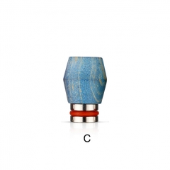 Focivape Stable Wood + SS Base 510 Drip Tip Mouthpiece for RTA RDA Tank 1PC - W9 C