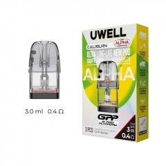 (Ships from Bonded Warehouse)Authentic Uwell Caliburn GPP Alpha Pod Cartridge 3ml 3pcs - 0.4ohm (Ships from Bonded Warehouse)Authentic Uwell Caliburn GPP Alpha Pod Cartridge 3ml 3pcs - 0.4ohm