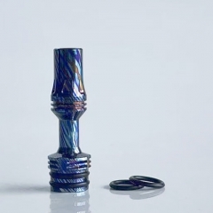 RekaVape Four One Five 415 Tombo Giri Style MTL 510 Drip Tip - Titanium Damascus RekaVape Four One Five 415 Tombo Giri Style MTL 510 Drip Tip - Titanium Damascus