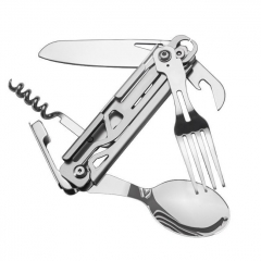 Portable Stainless Steel Foldable Cutlery Set Knife Fork Spoon Combo Lightweight Reusable Tableware for Camping Picnic Hiking Portable Stainless Steel Foldable Cutlery Set Knife Fork Spoon Combo Lightweight Reusable Tableware for Camping Picnic Hiking