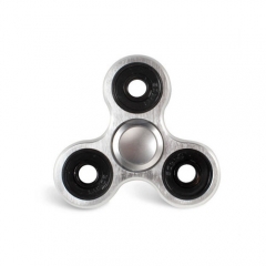 Tri- Spin Hand Spinner Focus Toy EDC Every Day Carry -  Silver