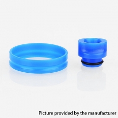 510 POM Replacement Drip Tip + Adapter Ring Kit for RDA / RTA / Sub Ohm Tank  - Blue