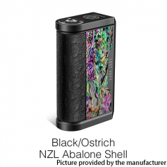 (Ships from HK)Authentic Lost Vape Centaurus DNA 250C 200W TC VW Box Vape Mod - Black /Ostrich NZL Abalone Shell