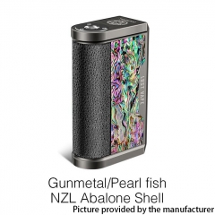 (Ships from HK)Authentic Lost Vape Centaurus DNA 250C 200W TC VW Box Vape Mod - Gun Metal/ Pearl Fish NZL Abalone Shell