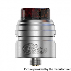 Authentic ThunderHead Creations THC X Mike Vapes BLAZE SOLO RDA 24mm 2ml with BF Pin - Silver
