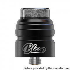 Authentic ThunderHead Creations THC X Mike Vapes BLAZE SOLO RDA 24mm 2ml with BF Pin - Silver Black