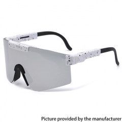 Outdoor Sports Polarized Cycling Sunglasses Anti-VU400 Running Mirror Mountain Sunglasses  - White Silver