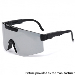 Outdoor Sports Polarized Cycling Sunglasses Anti-VU400 Running Mirror Mountain Sunglasses  - Black Silver