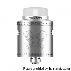 (Ships from Bonded Warehouse)Authentic Hellvape Dead Rabbit V2 24mm RDA Rebuildable Dripping Atomzier w/ BF Pin - Silver