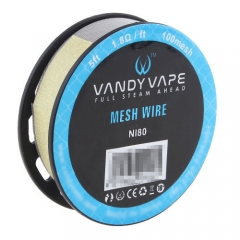 (Ships from Bonded Warehouse)Authentic Vandy Vape Ni80 100 Mesh Wire 1.8ohm/ 5 Feet