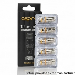 (Ships from Bonded Warehouse)Authentic Aspire Triton 2 Mini Replacement Coil Heads 5pcs - Ni200 TC Coil - 0.15ohm
