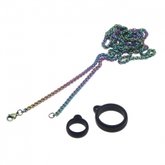 (Ships from Germany)Necklace Lanyard with Connector for E-Cigarette / Pod Vape Kit / Vape Mod Kit - Rainbow