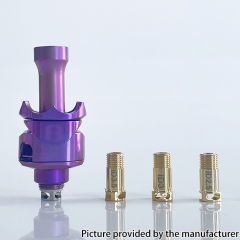 Rekavape Monarchy MOBB MS-B Scepter Style Ti RBA Bridge with 3 Airpins for Billet Boro Tank - Purple