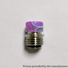 Intergrated Style BB Drip Tip Stainless Steel Base + Resin Mouthpiece for Billet Box Boro Tank - Bright Purple