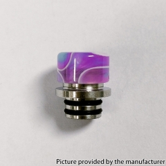 Intergrated Style 510 Drip Tip Stainless Steel Base + Resin Mouthpiece for RTA RDA Atomizer - Bright Purple