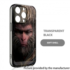 Replacement Soft Phone Shell Black Myth Wukong Case Compatible with IPhone X 13 12Pro 16Plus Apple 11 Xsmax XS - B Transparent Black