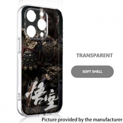 Replacement Soft Phone Shell Black Myth Wukong Case Compatible with IPhone X 13 12Pro 16Plus Apple 11 Xsmax XS - F Transparent