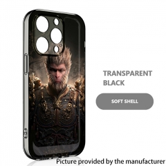 Replacement Soft Phone Shell Black Myth Wukong Case Compatible with IPhone X 13 12Pro 16Plus Apple 11 Xsmax XS - C Transparent Black