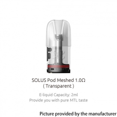 (Ships from Bonded Warehouse)Authentic SMOK Solus Pod Cartridge 2ml 1.0ohm 3pcs - Transparent