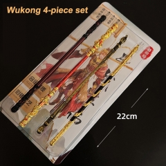 Zinc Alloy 22cm Weapons Toys 4pcs Black Myth: WuKong Game Peripheral The Monkey King Collectible Model Home Deoration