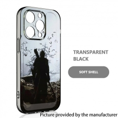 Replacement Soft Phone Shell Black Myth Wukong Case Compatible with IPhone X 13 12Pro 16Plus Apple 11 Xsmax XS - E Transparent Black