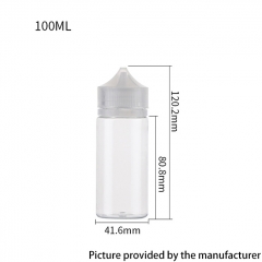 Replacement PET Empty Dropper with Cap Bottle 100ml 1pc - Transparent