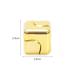 Finger Spinner Fidget Metal Stress Relief Toy - Magic Cube Gold