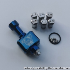 5AVAPE Wick'd Reviv'D Style RBA Bridge with 7 Air Inserts for Boro Devices Billet BB Mod Kit - Blue