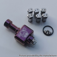 5AVAPE Wick'd Reviv'D Style RBA Bridge with 7 Air Inserts for Boro Devices Billet BB Mod Kit - Purple