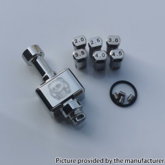 5AVAPE Wick'd Reviv'D Style RBA Bridge with 7 Air Inserts for Boro Devices Billet BB Mod Kit - Silver