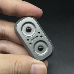 Stainless Steel Owl Fidget Rotate Slider EDC Stress Relief Toy - Silver