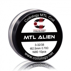 Coilology MTL Alien Coil NI80 3-32/38 0.7ohm 2.5mm 10pcs