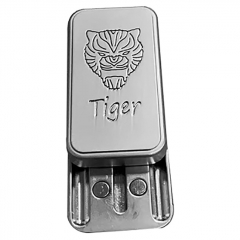 Metal Tiger Pattern Stress Relief Toys Infinite Range Finger Spin Top Decompression Toy - Silver