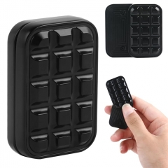 Square Grid Sound Wave Stress Relief Spinning Slap Card Adult Decompression Pocket Toy Funny Gift - Black