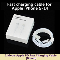 2M Fast Charing Cable with Box for Apple iPhone 5-14 Mobile Phone