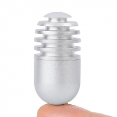 EDC Fidget Slider Silent Capsule Shaped Metal Adult Stress Relief ADHD Tools - Silver