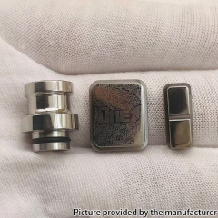 Stainless Steel Replacement Drip Tip and Button Sets for Dotmod Sturdy X Mod - Silver