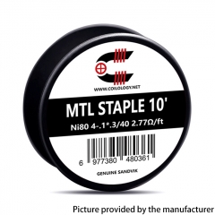 Coilology Spool Wires MTL Staple SANDVIK Ni80 Heating Wire 4-.1*.3/40GA 2.77ohm 10Feet