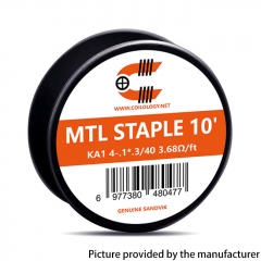 Coilology Spool Wires MTL Staple KA1 Heating Wire 4-.1*.3/40GA 3.68ohm 10Feet