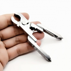 Multifunctional Mini 10-in-1 Plier Folding Tool Stainless Steel Multi-use Outdoor Foldable Pincers Keychain