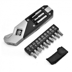 Outdoor Portable EDC Multi Tool Gadget Adjustable Foldable Wrench with Screwdriver Camping Equipment