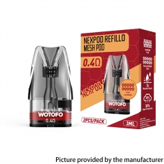 (Ships from Bonded Warehouse)Authentic Wotofo nexPOD Refillo Pod Cartridge 3ml 0.4ohm 2pcs