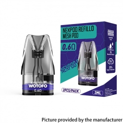 (Ships from Bonded Warehouse)Authentic Wotofo nexPOD Refillo Pod Cartridge 3ml 0.6ohm 2pcs