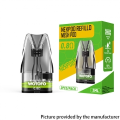 (Ships from Bonded Warehouse)Authentic Wotofo nexPOD Refillo Pod Cartridge 3ml 0.8ohm 2pcs