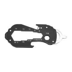 8 in 1 Multifunctional Tool Card Stainless Steel Keychain Bottle Opener Wrench Combination Tools